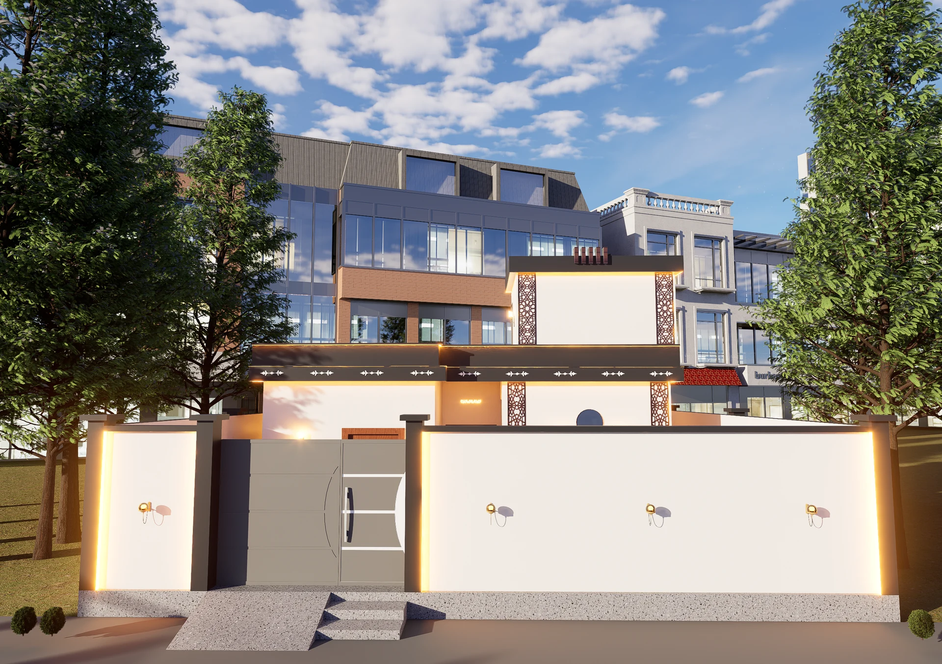 Contemporary residential project view 1